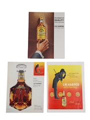 I.W. Harper Adverts 3 x Advertising Prints - 1940-1957 3 x 26cm x 36cm