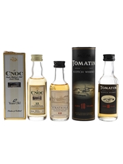 AnCnoc 12 Year Old, Strathisla 12 Year Old & Tomatin 10 Year Old Bottled 1980s-1990s 3 x 5cl
