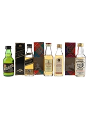 Assorted Blended Scotch Whisky Black Bottle, Johnnie Walker Black Label 12 Year Old, Dewar's White Label, Hankey Bannister & Pitlochry Gold 5 x 5cl / 40%