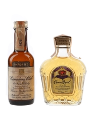 Seagram's Crown Royal 1972 & Canadian Club 1973  2 x 5cl