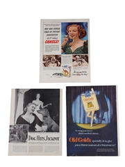 Schenley Blended Whisky Adverts 1940s-1950s Schenley Advertising Prints 3x 36cm x 26cm
