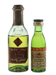 Pernod Fils Bottled 1950s-1970s 2 x 2cl-5cl