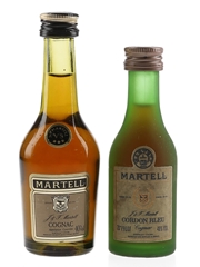 Martell Cordon Bleu & Martell VS 3 Star Bottled 1970s-1980s 2 x 3cl-5cl / 40%