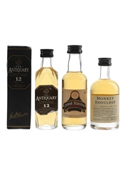 Antiquary 12 Year Old, Grand Macnish 12 Year Old & Monkey Shoulder  3 x 5cl / 40%