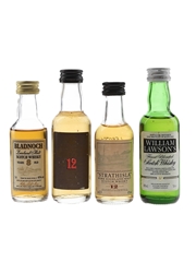 Bladnoch 8 Year Old, Islay Mist Master's 12 Year Old, strathisla 12 Year Old & William Lawson's Bottled 1980s-1990s 4 x 5cl