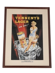 Tennent's Lager Framed Advertising Print 38cm x 29cm