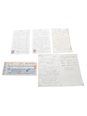 Osborne, O'Donnell & Co. Correspondence, Purchase Receipts & Cheque, Dated 1888 - 1905