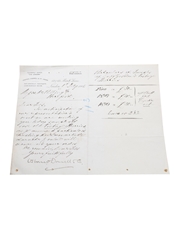 Osborne, O'Donnell & Co. Correspondence, Purchase Receipts & Cheque, Dated 1888 - 1905 William Pulling & Co 1851-1905