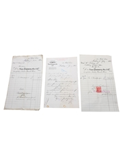 Miscellaneous Champagne and Spirits Correspondence, Purchase Receipts & Invoices, Dated 1859 - 1906 William Pulling & Co. Dated 1859-1906