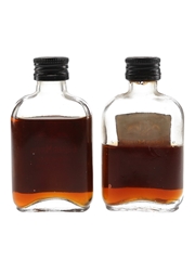 Captain Morgan Black Label Jamaica Rum Bottled 1970s 2 x 5cl / 40%