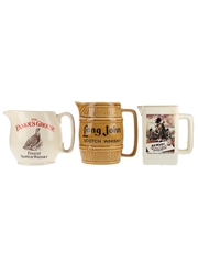 Long John, Dewar's & Famous Grouse Ceramic Water Jugs