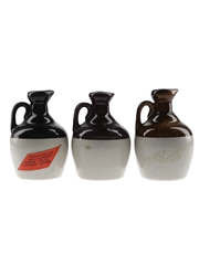 Rutherford's Ceramic Decanter Bottled 1980s - Montrose Potteries 3 x 5cl