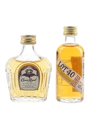 Crown Royal & Lot No.40  2 x 5cl