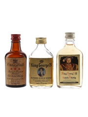 Crawford's, King George IV & King George VIII Bottled 1970s-1980s 3 x 5cl