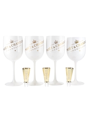 Moet & Chandon Plastic Glasses & Sippers  7 x 8cm - 21cm Tall