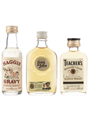 Haggis Gravy, Long John & Teacher's Highland Cream Bottled 1970s-1980s 3 x 5cl / 40%