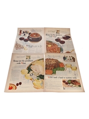 12 Wine Advertising Prints 1940s The Wines of California & Advertising prints for the United States Wine Advisory Board 