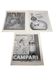 Campari Advertising Prints 1937 & 1938 38cm x 28cm