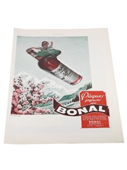 8 Advertising Prints from 1930s Martini, Bonal, Cointreau and St. Raphael Quinquina 