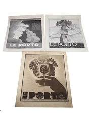 9 Advertising Prints from the first half of 1930s Marie Brizard, Byrrh, Le Porto 