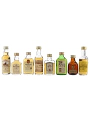 Famous Grouse, House Of Lords 8, Mackinlay's, Monster's Choice, Old Rarity 12, Pinwhinnie, Robbie Burns & Tinkers Dram Bottled 1980s-1990s 8 x 5cl / 40%