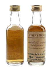 The Fisherman & Robert Burns Bottled 1980s 2 x 5cl