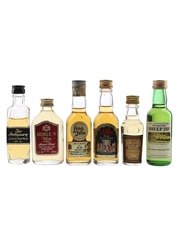 Assorted Blended Scotch Whisky Antiquary, Double V, Long John, Old Court, Seven Sky & Sheep Dip 8 Year Old 6 x 3cl-5cl / 40%