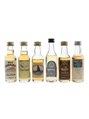 Assorted Blended Scotch Whisky Auld Edinburgh, Ben Nevis, Buckie Lugger, The Whisky Of 1990, Te Bheag Nan Eilean & Marks & Spencer Fine Scotch 6 x 5cl / 40%