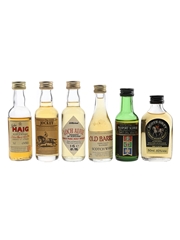 Haig, The Jockey, Loch Alvie, Old Barrel, Passport Scotch & Scots Grey Bottled 1980s-1990s 6 x 5cl