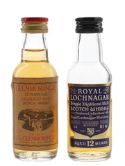 Glenmorangie 10 Year Old & Royal Lochnagar 12 Year Old Bottled 1980s & 1990s 2 x 5cl / 40%