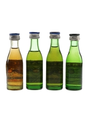 Pernod Fils & Ricard Bottled 1970s & 1980s 4 x 2cl-2.3cl