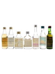 Appleton Gold & White, Cockspur 5 Star, La Mauny, Dry Cane, Mainstay & Rhum Negrita Bottled 1970s-1980s 7 x 5cl