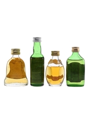 Bell's Extra Special, Cutty Sark, Dimple & Glenfiddich 8 Year Old Bottled 1970s-1980s 4 x 4.68cl-5cl