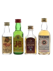 Highland Queen, J&B Rare, Logan De Luxe & Teacher's Bottled 1970s-1980s 4 x 5cl