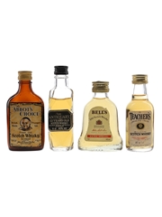 Abbot's Choice, Antiquary 12 Year Old, Bell's & Teachers Bottled 1970s-1980s 4 x 5cl / 40%