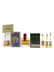 Auchentoshan Pure Malt, Dalmore, Glengoyne 10 Year Old, Three Wee Bottles & The Choice Blend Matches The World's Smallest Bottles Of Scotch Whisky 7 x 1cl / 40%