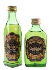 Glenfiddich 8 Year Old &  Pure Malt Bottled 1970s & 1980s 2 x 4.7cl-5cl
