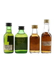 Passport, Queen Anne, Teacher's Highland Cream & Ye Monks Scotch Whisky Bottled 1970s-1980s 4 x 5cl