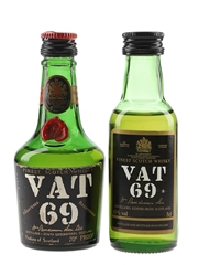 Vat 69 & De Luxe Reserve Bottled 1960s & 1980s 2 x 5cl
