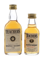 Teacher's Highland Cream Bottled 1970s-1980s 2 x 5cl