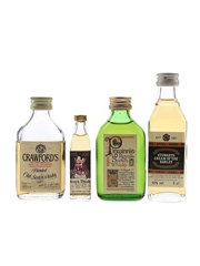 Crawford's 3 Star, Long John, Pinwinnie Royale 12 Year Old, & Stewarts Cream Bottled 1970s-1980s 4 x 1.1cl-5cl / 40%