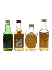 Assorted 12 Year Old Blended Whisky Bottled 1970s & 1980s 4 x 4cl-5cl