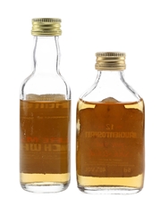Auchentoshan Pure Malt & 12 Year Old Bottled 1980s 2 x 5cl / 40%