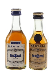 Martell 3 Stars Bottled 1960s-1970s 2 x 3cl-5cl / 40%