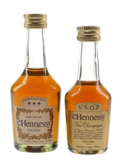 Hennessy 3 Star Very Special & VSOP Bottled 1970s-1980s 2 x 3cl / 40%