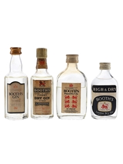 Booth's Finest Dry Gin & High & Dry Bottled 1950s-1970s 4 x 3cl-5cl / 40%
