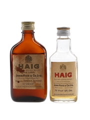 Haig & Haig's Gold Label Bottled 1960s 2 x 4.7cl-5cl