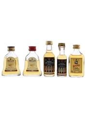 Bell's 8 Year Old, Seagram 100 Piper's & White Horse Bottled 1970s-1990s 5 x 3cl-5cl / 40%