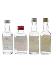 Chekov, Huzzar & Smirnoff Blue & Red Label Bottled 1970s-1980s 4 x 5cl