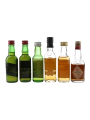 Assorted Blended Scotch Whisky Black Bottle, Inver House, Knockando 1978, Langs Supreme & Whyte & Mackay Special 6 x 4.7cl-5cl / 40%